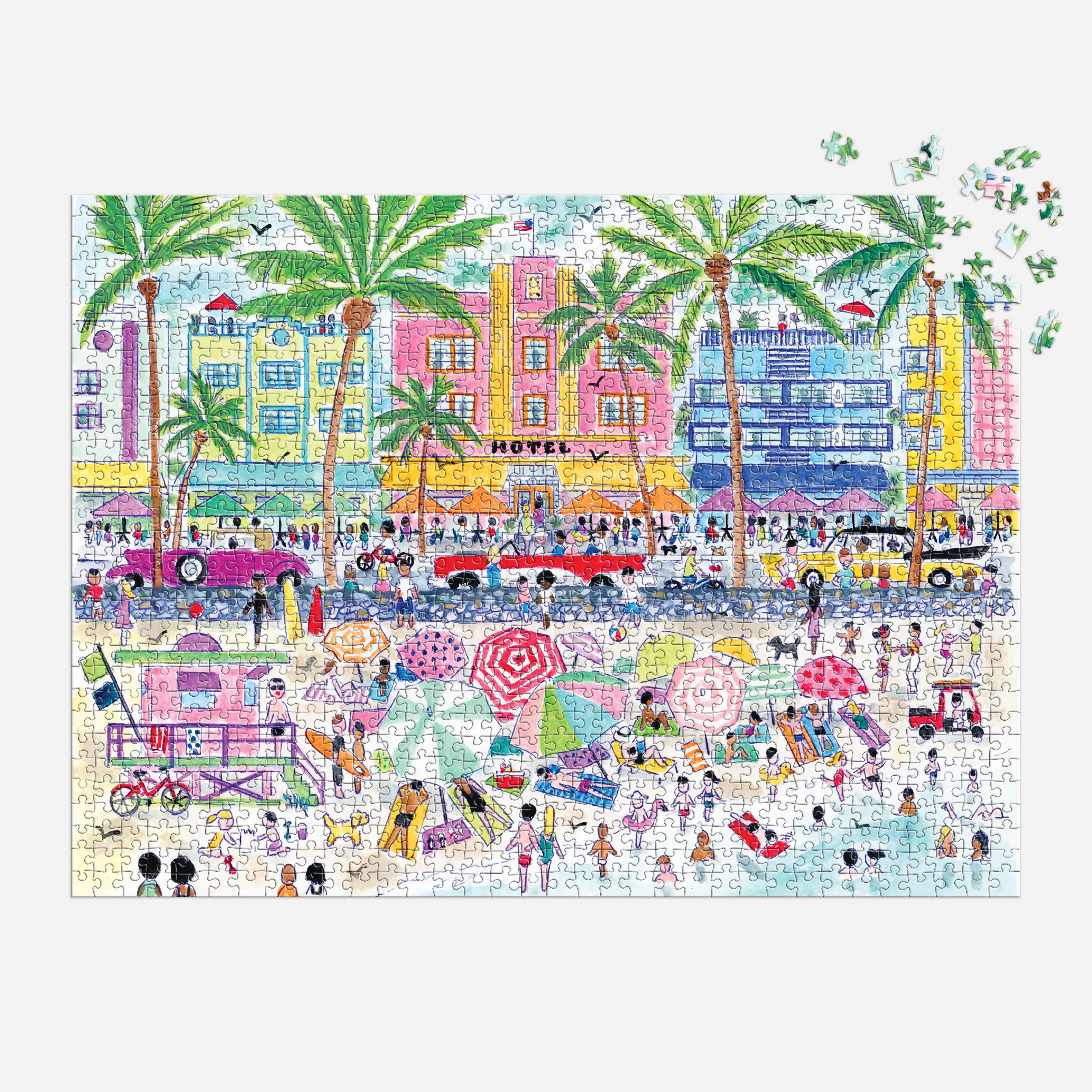 South Beach Miami Michael Storrings - Puzzle 1000pc Galison