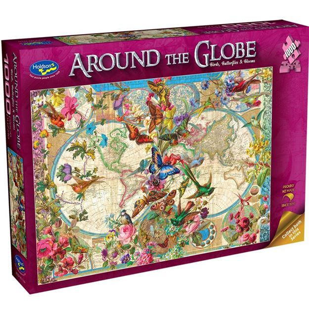 Birds, Butterflies and blooms - Around the Globe 1000pc
