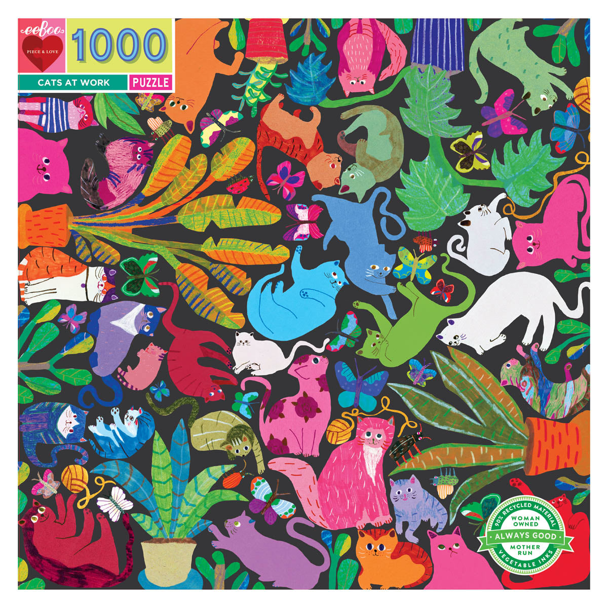 Cats at Work - 1000pc eeBoo