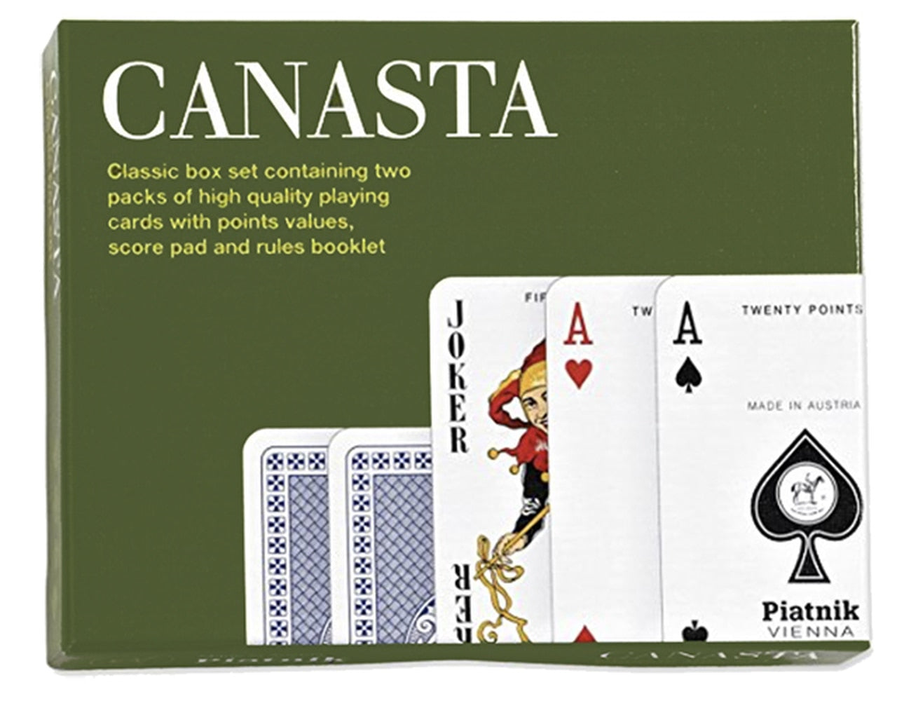 Canasta Green Box - Piatnik Playing Cards Double Deck