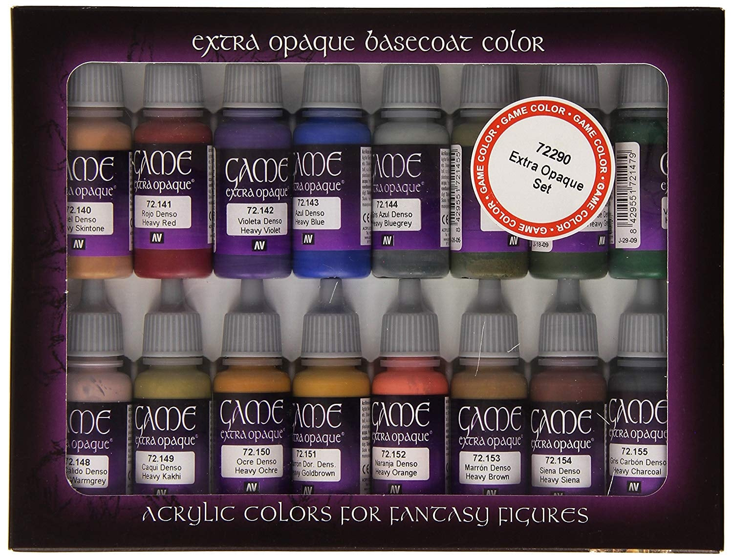 16 Colour Set Vallejo Game Extra Opaque