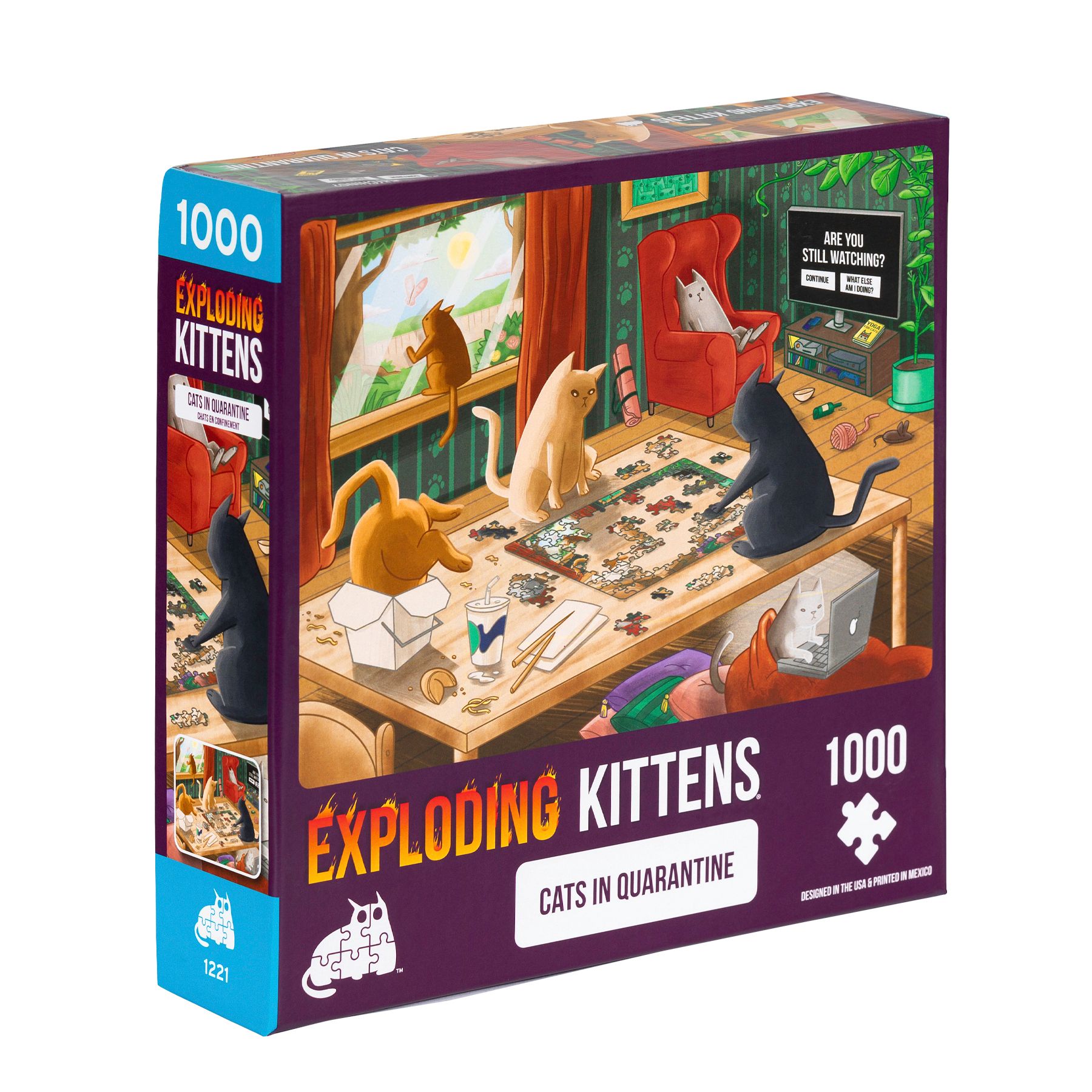 Cats in Quarantine - Exploding Kittens Puzzle 1000pc