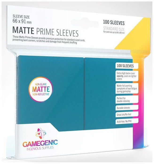 Matte Blue Card Sleeves (66mm x 91mm) (100 Sleeves Per Pack) - Gamegenic