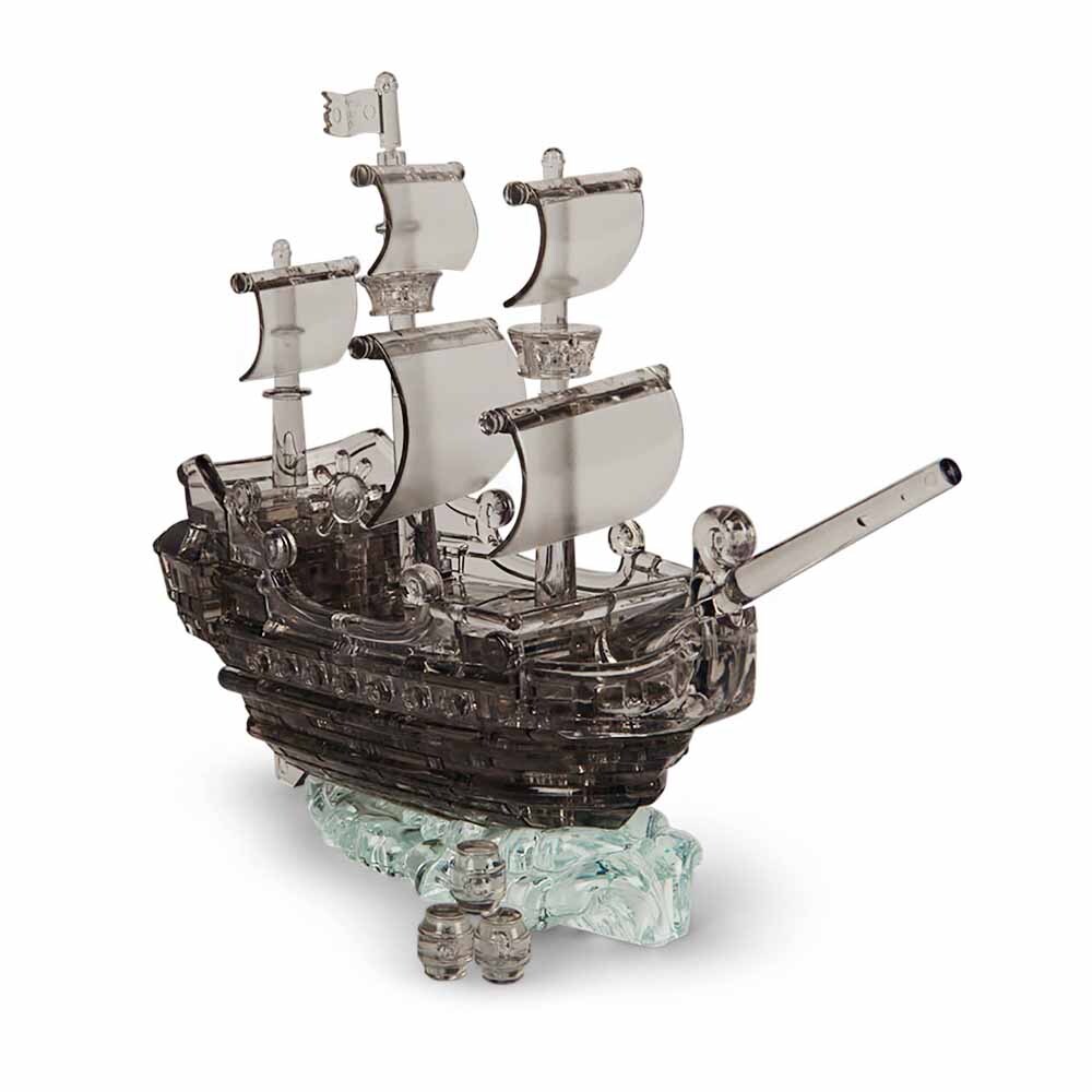 3D Pirate Ship (black) - 3D Crystal Puzzle