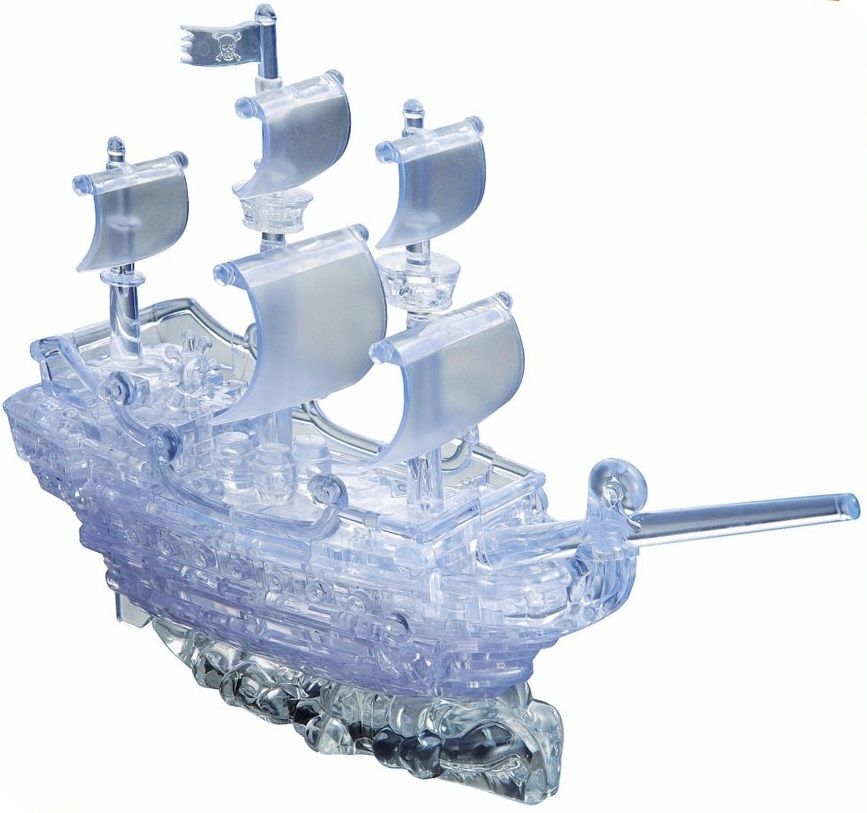 3D Pirate Ship (clear) - 3D Crystal Puzzle