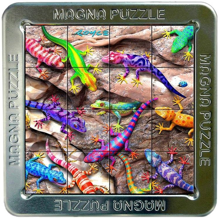 3D Magna Puzzle - Geckos