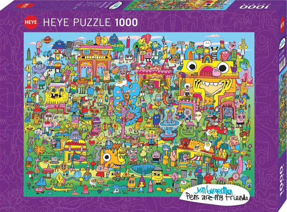 Doodle Villiage 1000pc - Heye