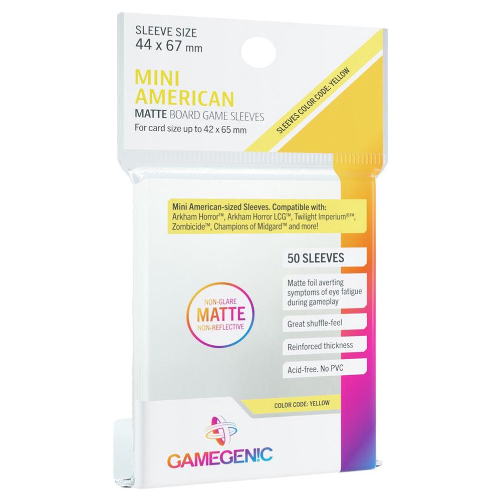 Matte Mini American Board Game Sleeves (44mm x 67mm) (50 Sleeves Per Pack) - Gamegenic