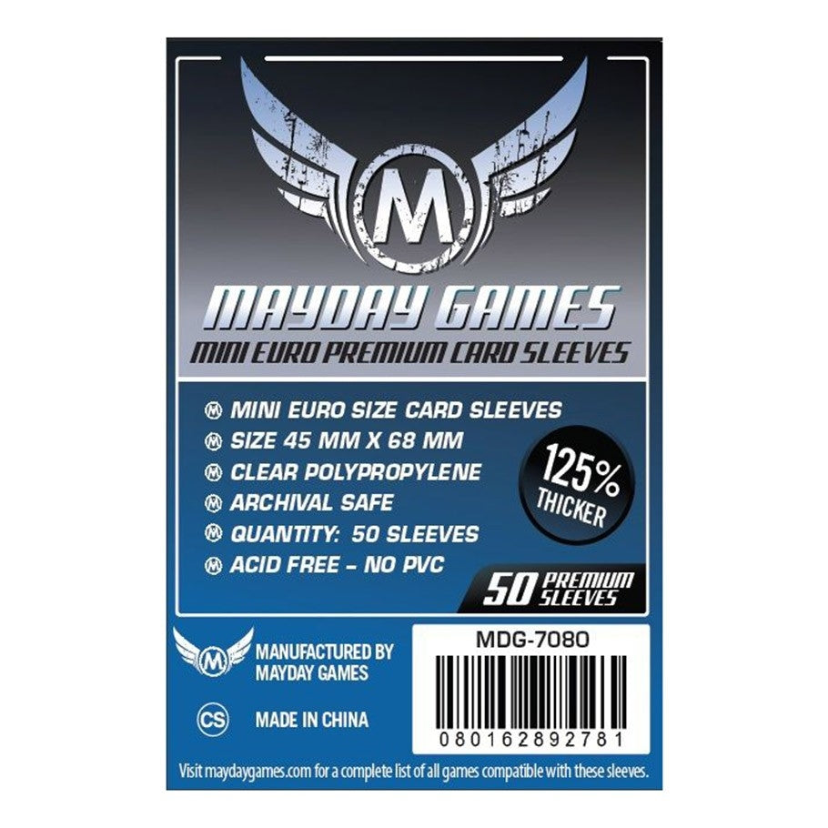 45x68 Mayday Mini Euro Premium - Sleeves Games World South Australia 45x68 Mayday Mini Euro Premium - Sleeves Games World South Australia