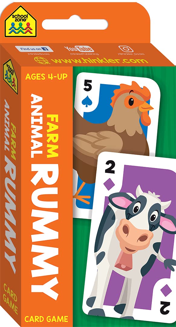 FARM ANIMAL RUMMY - School Zone Flashcards