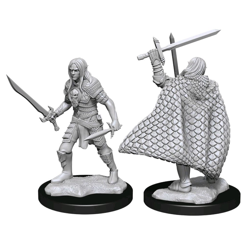 Elf Male Fighter - Pathfinder Deep Cuts Unpainted Miniatures