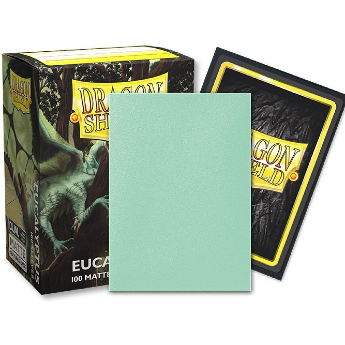 63x88 Eucalyptus Green DUAL MATTE Sleeves - Dragon Shield - Box 100