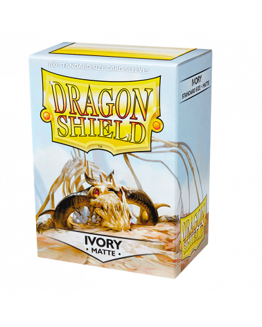 63x88 Ivory MATTE Sleeves - Dragon Shield - Box 100