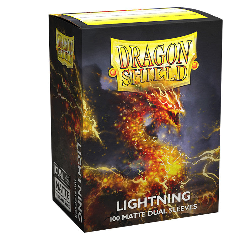 63x88 Lightning Dual MATTE Sleeves - Dragon Shield - Box 100