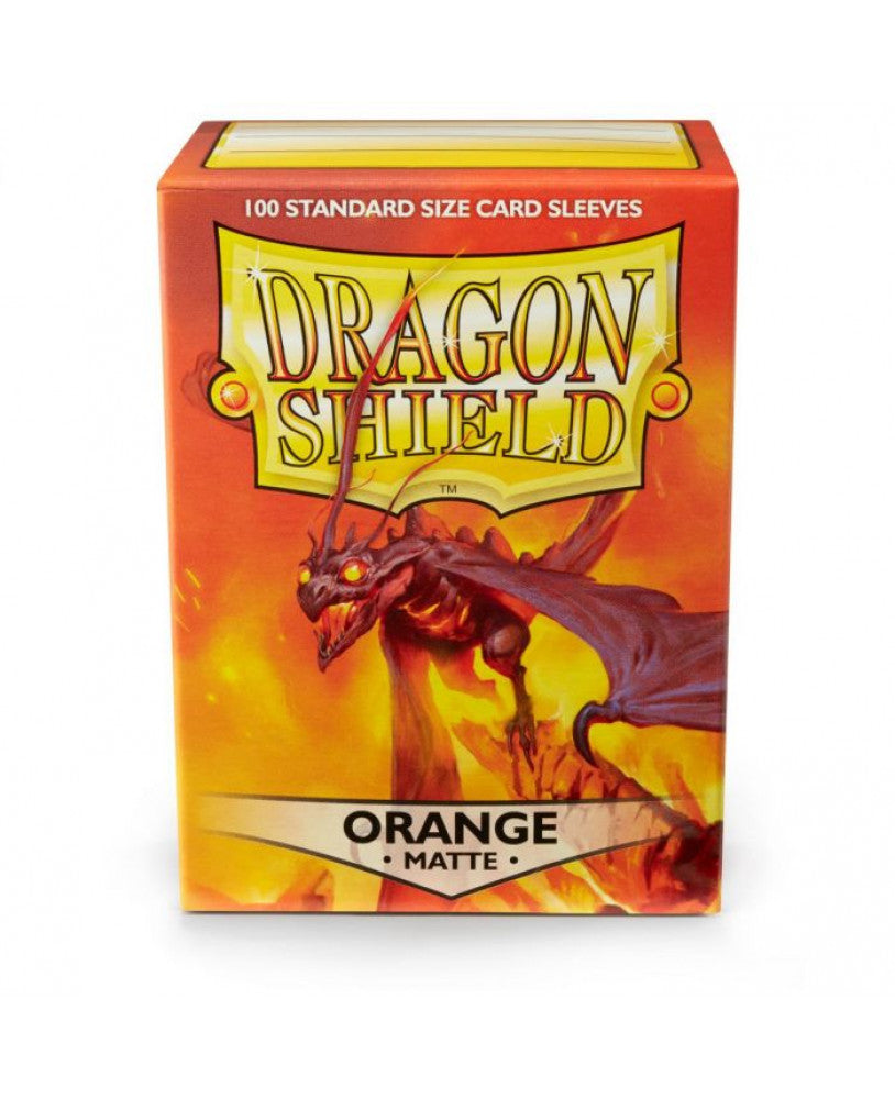 63x88 Orange MATTE Sleeves - Dragon Shield - Box 100