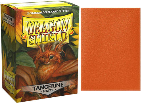 63x88 Tangerine MATTE Sleeves - Dragon Shield - Box 100