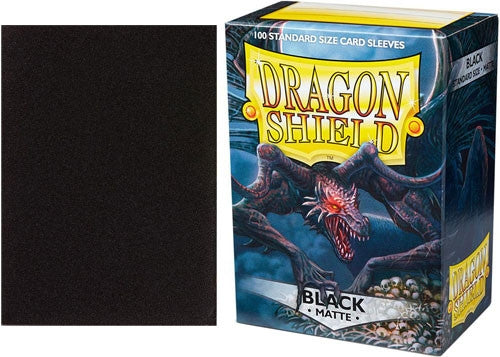 63x88 Black MATTE Sleeves - Dragon Shield - Box 100