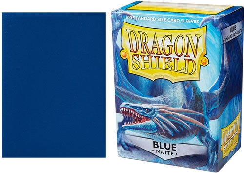63x88 Blue MATTE Sleeves - Dragon Shield - Box 100
