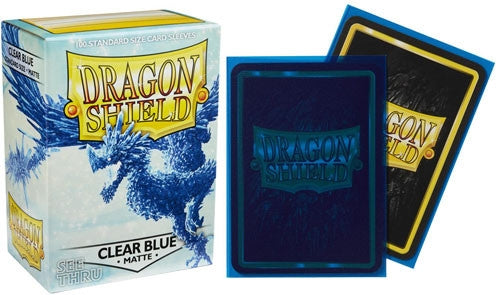 63x88 Clear Blue MATTE Sleeves - Dragon Shield - Box 100