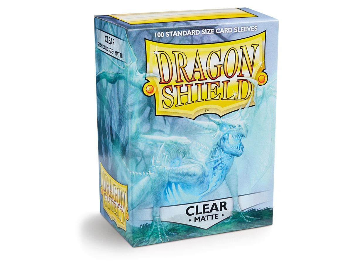 63x88 Clear MATTE Sleeves - Dragon Shield - Box 100