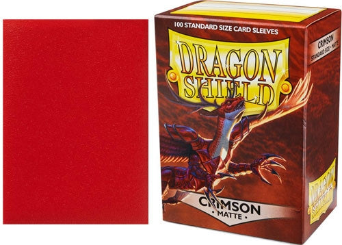 63x88 Crimson MATTE Sleeves - Dragon Shield - Box 100