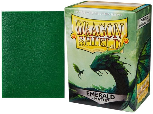 63x88 Emerald MATTE Sleeves - Dragon Shield - Box 100