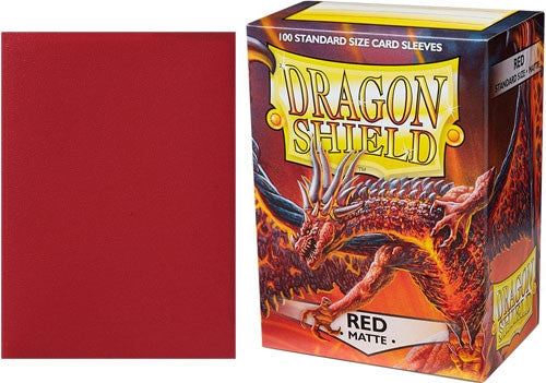 63x88 Red MATTE Sleeves - Dragon Shield - Box 100