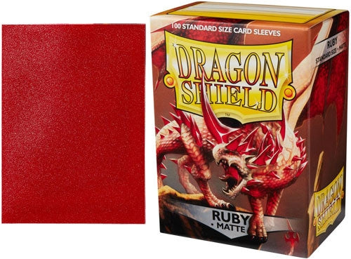 63x88 Ruby MATTE Sleeves - Dragon Shield - Box 100