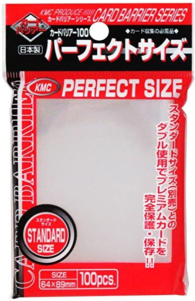 64x89 - KMC Perfect Fit Clear - Standard Size - 100 Card Sleeves