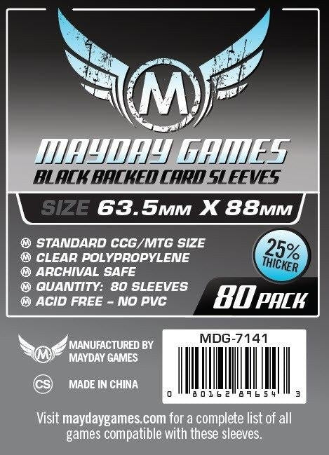 66x91 Mayday CCG/MTG Premium Black - Sleeves