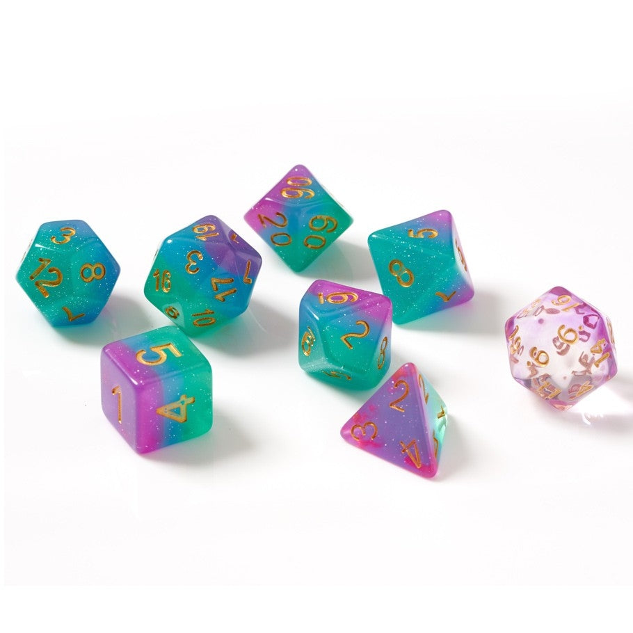 7-set Northern Lights Dice in tube - Sirius Dice