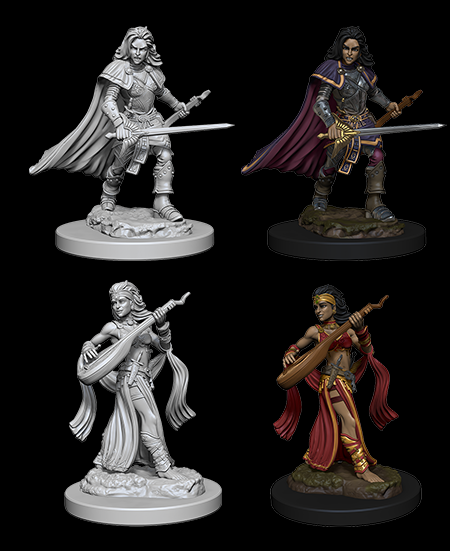 Human Female Bard - Pathfinder Deep Cuts Unpainted Miniatures