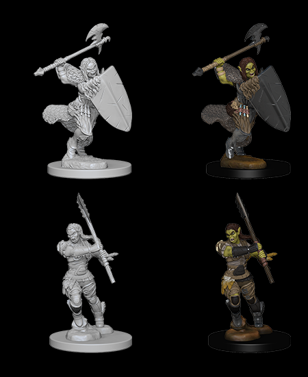 Half-Orc Female Barbarian - Pathfinder Deep Cuts Unpainted Miniatures
