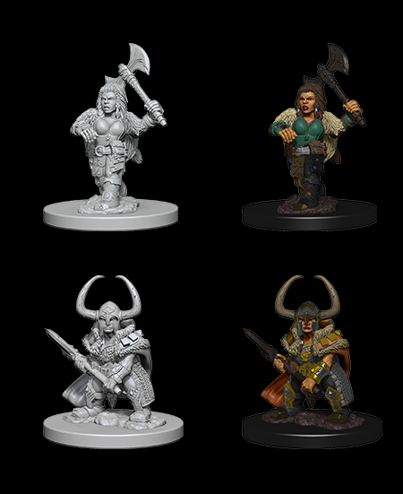 Dwarf Female Barbarian - D&D Nolzurs Marvelous Unpainted Miniatures