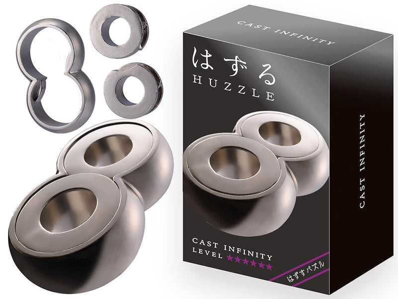 Cast Huzzle Puzzle Métal – Padlock, Cyclone, Infinity – Niveau 5,6 – Hanayama – Avec Dépliant En Allemand