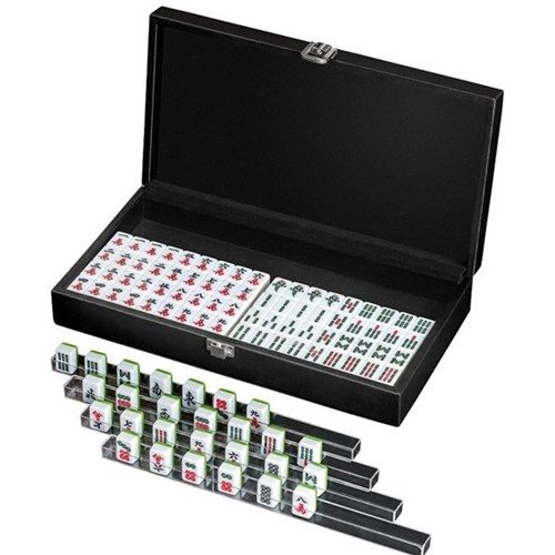 Mini Mahjong Set PVC with Racks - 2cm x 1cm Tiles