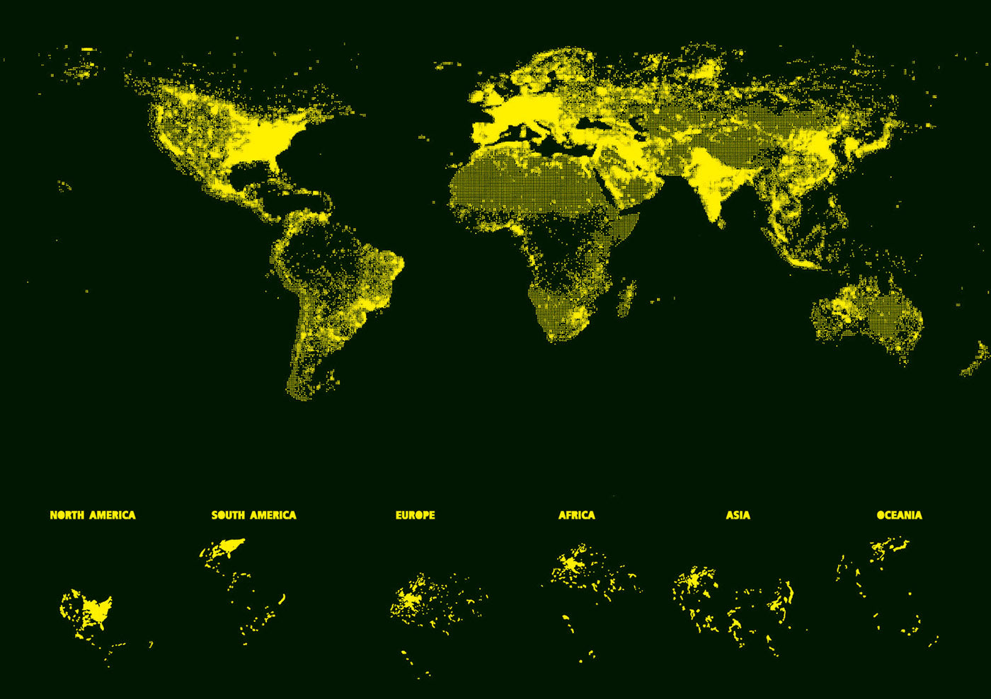 Neon World Map - 1000Pc