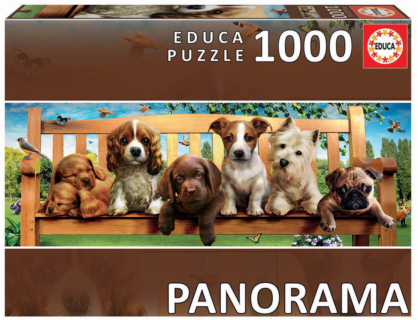 Puppies On The Bench - 1000Pc