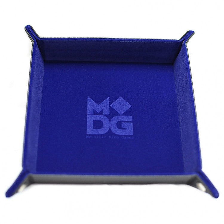 Blue Velvet Folding Dice Tray - 10x10