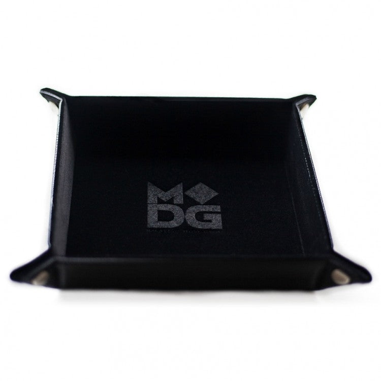 Black Velvet Folding Dice Tray - 10x10