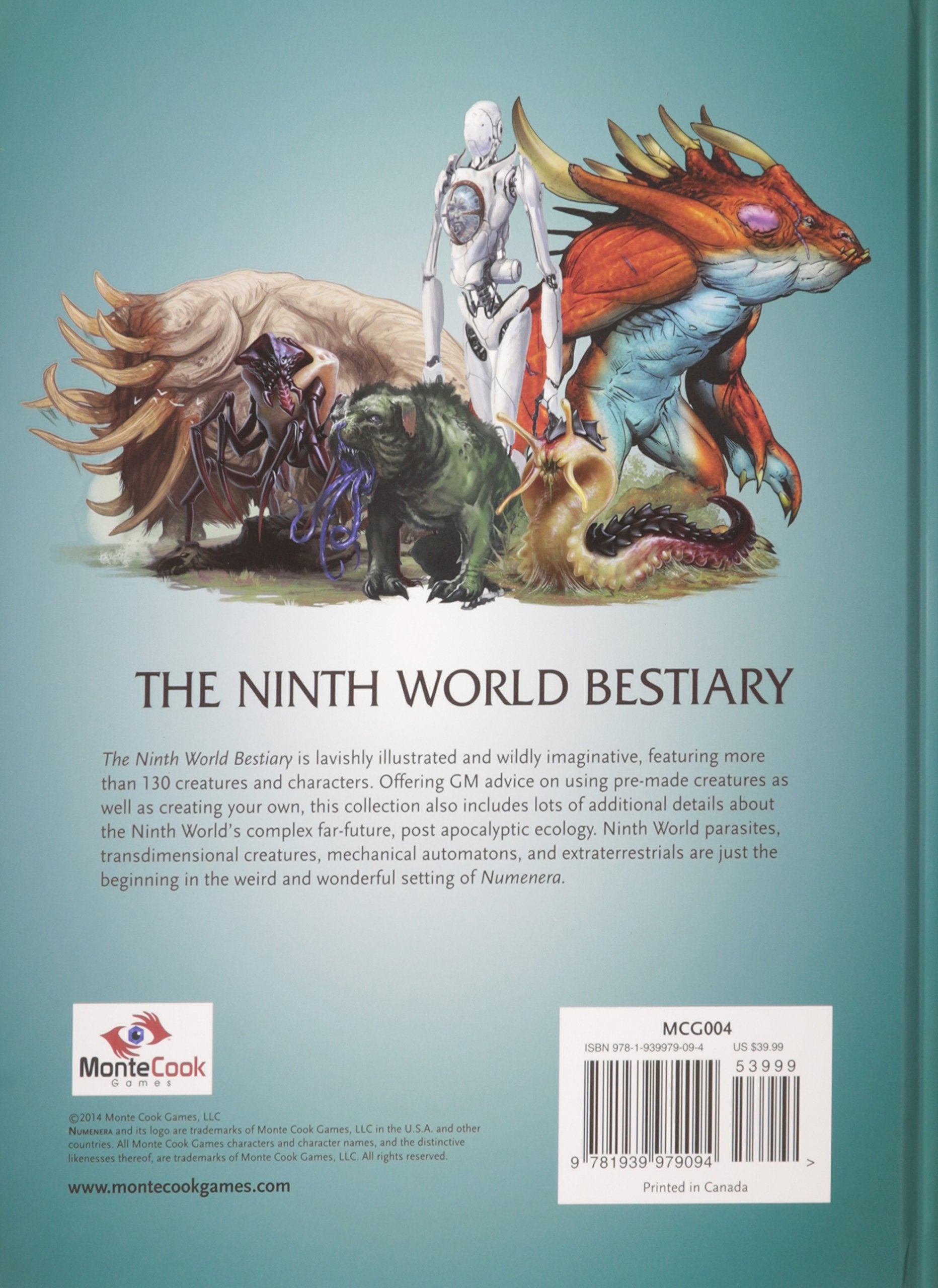Numenera The Ninth World Bestiary