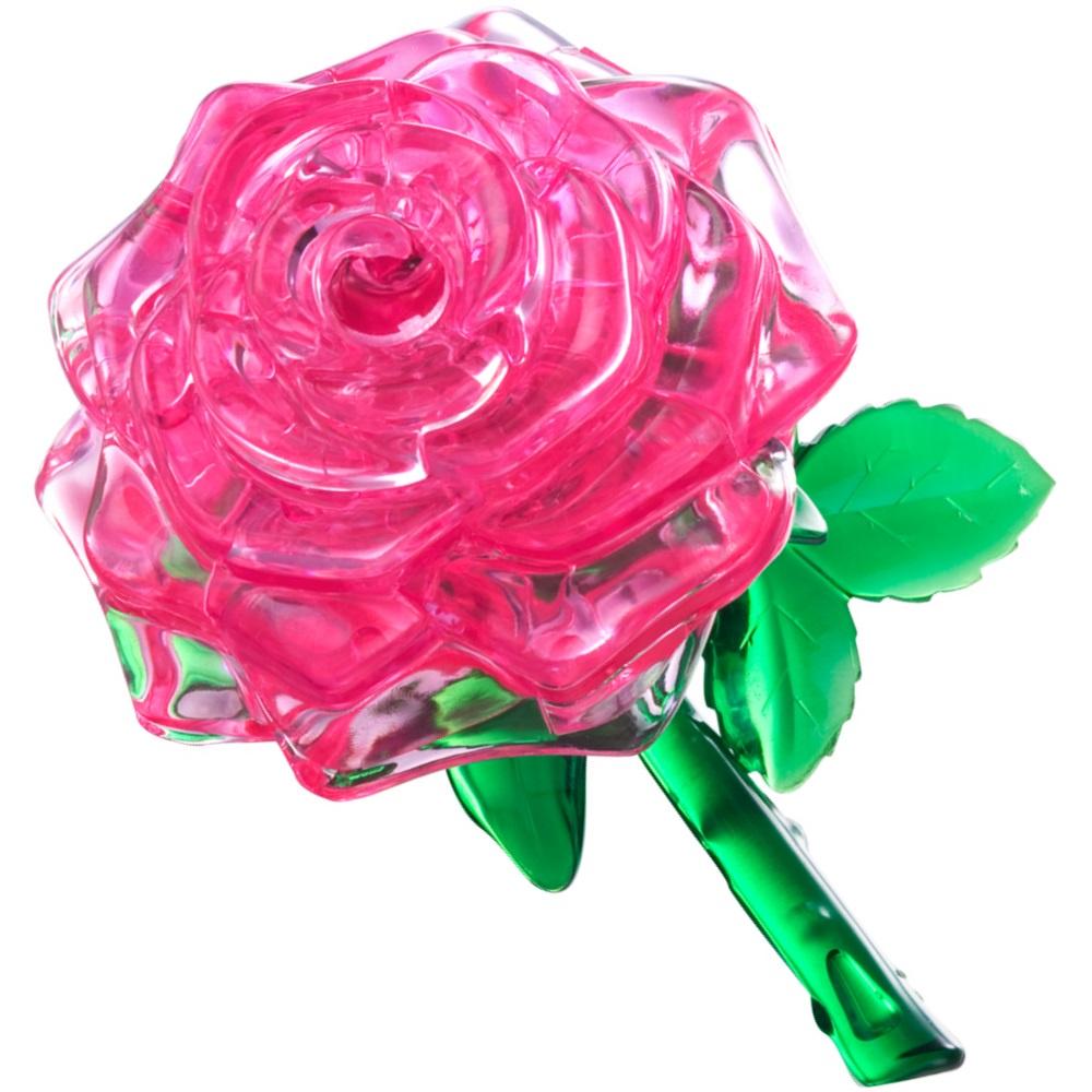 Pink Rose - 3D Crystal Puzzle