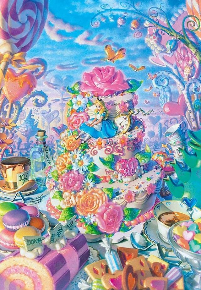 Alice in Sweets Land Puzzle 500 pieces - Tenyo Puzzle Disney