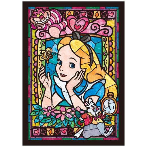 Alice in Wonderland Alice Stained Glass Puzzle 266 pieces - Tenyo Puzzle Disney