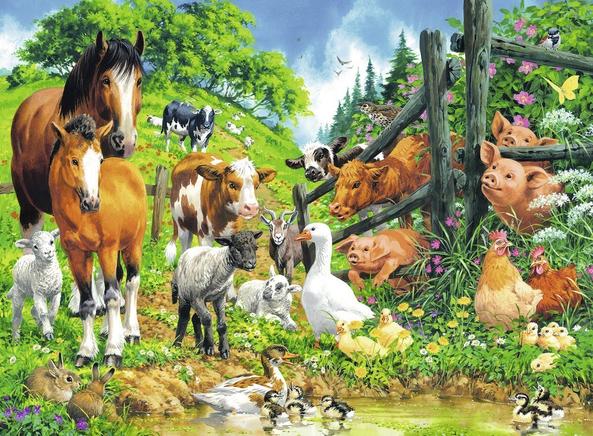 Animal Get Together Puzzle 100pc