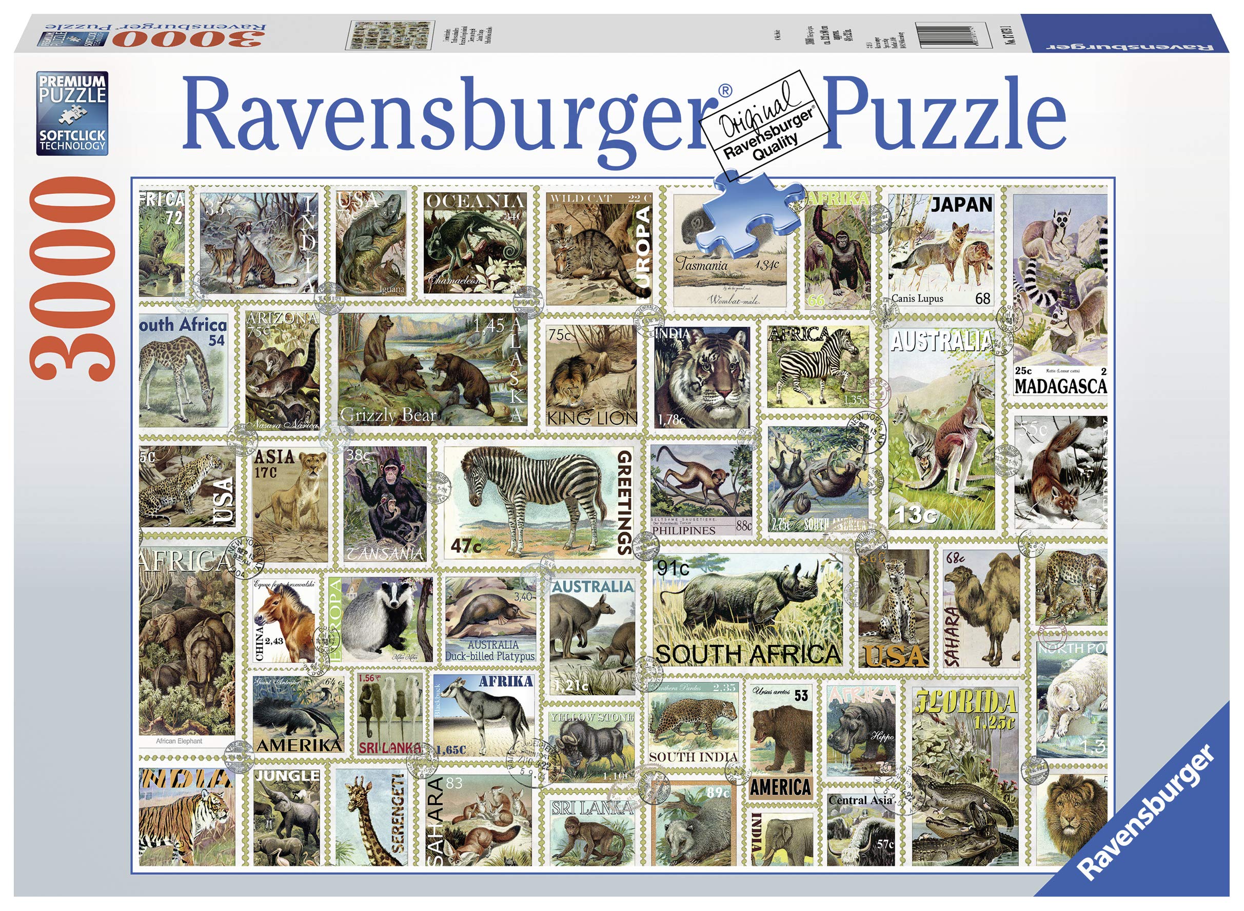 Animal Stamps Puzzle 3000pc