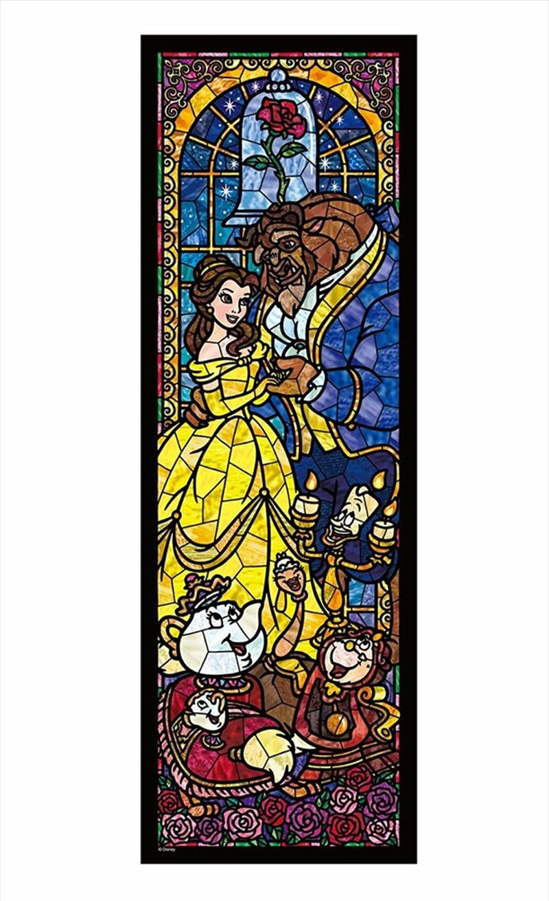 Beauty & the Beast Stained Glass Puzzle 456 pieces - Tenyo Puzzle Disney