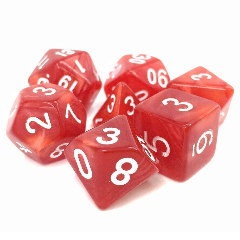 Berserkers Rage - Red Pearl - Opaque - 7-Set TMG RPG Dice