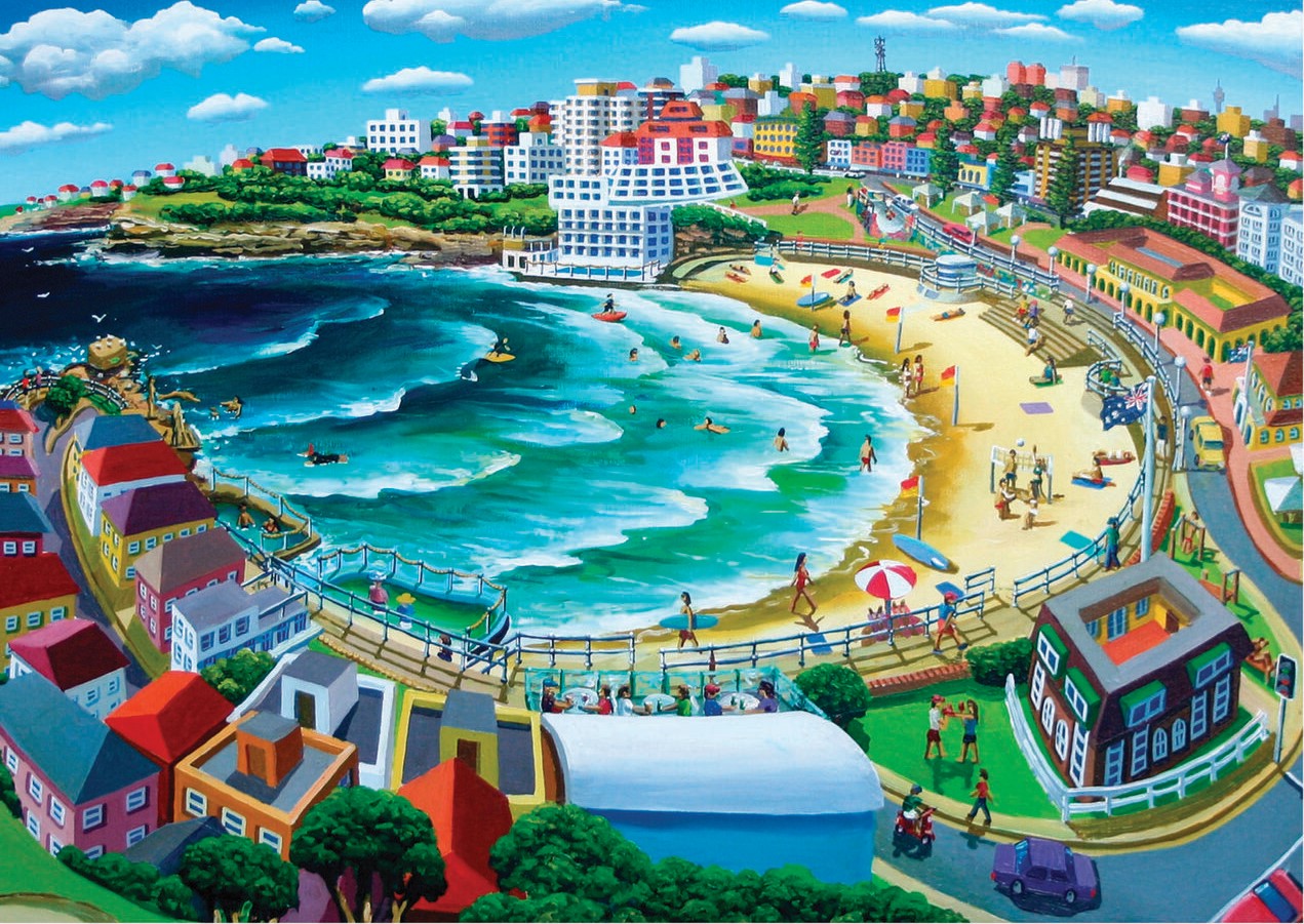Bondi Beach - Steve Evans - Keeping Australia in Perspective - Blue Opal