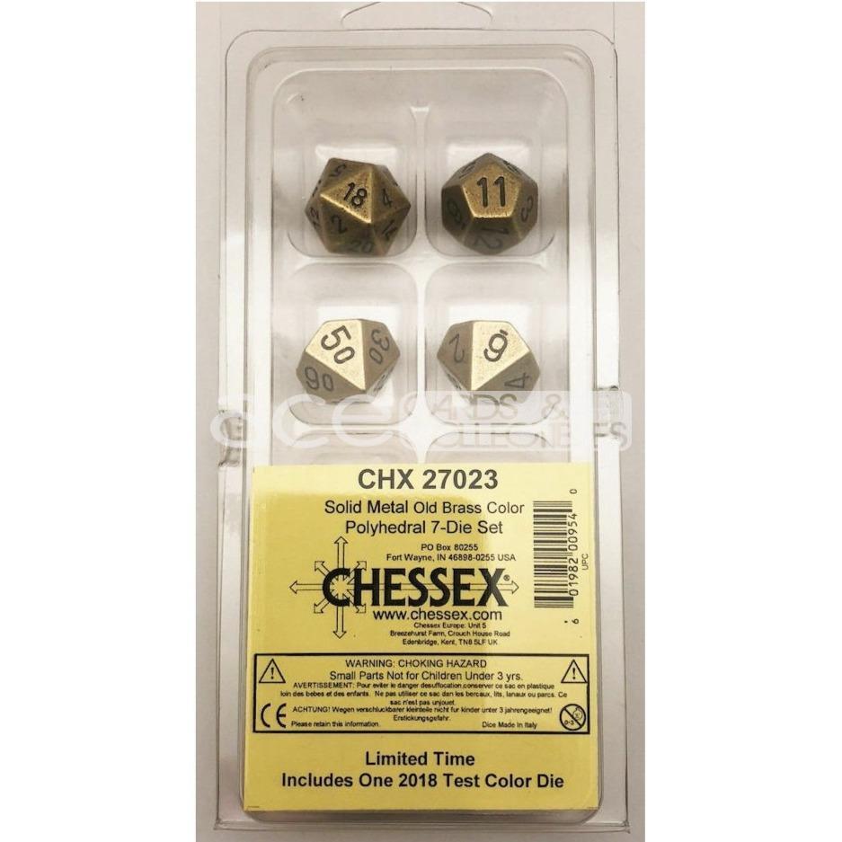 CHX27023 Old Brass 7-Die Set Chessex